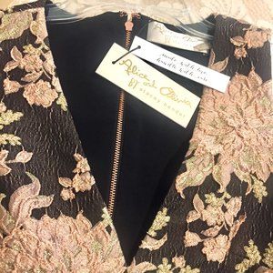 NWT Alice & Olivia Brocade Lantern A Line Dress 4